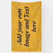 PURE金ゴールド（ばちゃばちゃ）跳ねるパターン+テキスト/写真 横断幕 (縦)
