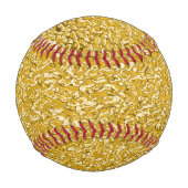 PURE金ゴールド(ばちゃばちゃ)跳ねるパターン+テキスト/写真 野球ボール (裏面)