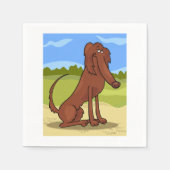 Pure Bred Irish Setter Dog Napkins スタンダードカクテルナプキン (正面)