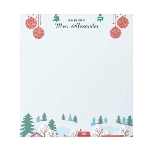 Pure Christmas Season Teacher Notepad ノートパッド (正面)