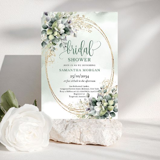 Pure Garden ユーカリ ゴールド 結婚式前夜祭 招待状