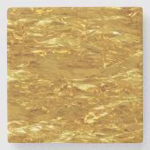PURE GOLD Foil Pattern + your text / photo ストーンコースター (正面)