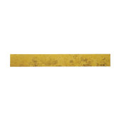 PURE GOLD LEAF パターン + お好きなテキスト / 写真 招待状ベリーバンド (フラット)