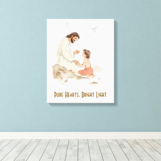 Pure Hearts Bright Light  キャンバスプリント (インサイチュ (ウッドフロア))