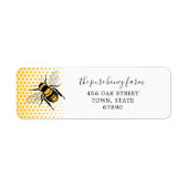 Pure Honey Custom Food | 返信先住所ラベル ラベル (正面)