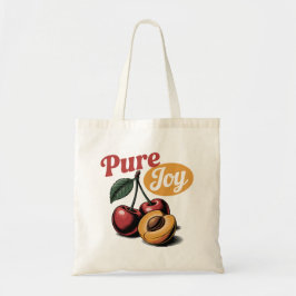 Pure Joy Cherries Apricot Retro Christian Tee トートバッグ