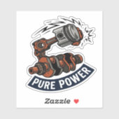 Pure Power Engine Piston Biker Motorcycle シール (シート)