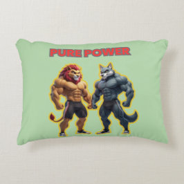 Pure Power – Strong Animal Muscle Cartoon Design アクセントクッション