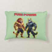Pure Power – Strong Animal Muscle Cartoon Design アクセントクッション (裏面)