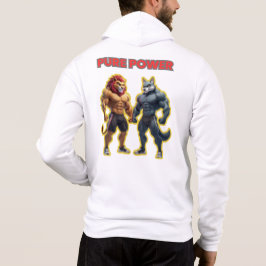 Pure Power – Strong Animal Muscle Cartoon Design パーカ