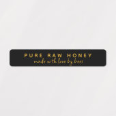 PURE RAW HONEY MADE WITH LOVE BY BEES BLACK LABEL ラベル (デザイン2)