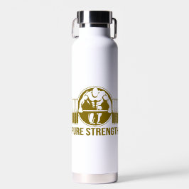 Pure Strength Powerlifting Logo – Gold Edition Gym ウォーターボトル