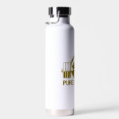 Pure Strength Powerlifting Logo – Gold Edition Gym ウォーターボトル (右面)