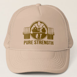 Pure Strength Powerlifting Logo – Gold Edition Gym キャップ
