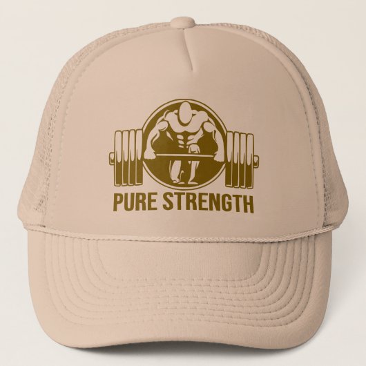 Pure Strength Powerlifting Logo – Gold Edition Gym キャップ (正面)