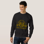 Pure Strength Powerlifting Logo – Gold Edition Gym スウェットシャツ (正面フル)