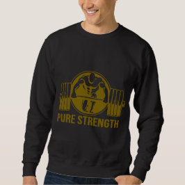 Pure Strength Powerlifting Logo – Gold Edition Gym スウェットシャツ