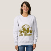 Pure Strength Powerlifting Logo – Gold Edition Gym スウェットシャツ (正面フル)