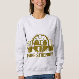 Pure Strength Powerlifting Logo – Gold Edition Gym スウェットシャツ