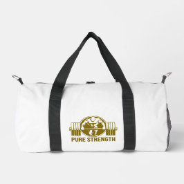 Pure Strength Powerlifting Logo – Gold Edition Gym ダッフルバッグ