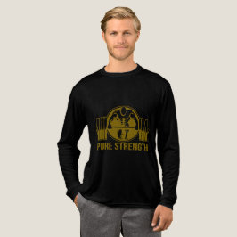Pure Strength Powerlifting Logo – Gold Edition Gym トライブレンドTシャツ