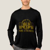 Pure Strength Powerlifting Logo – Gold Edition Gym トライブレンドTシャツ (正面)