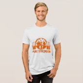 Pure Strength Powerlifting Logo – Gold Edition Gym トライブレンドTシャツ (正面全面)