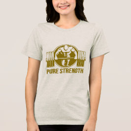 Pure Strength Powerlifting Logo – Gold Edition Gym トライブレンドTシャツ