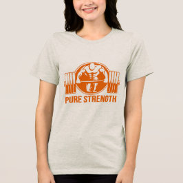 Pure Strength Powerlifting Logo – Gold Edition Gym トライブレンドTシャツ