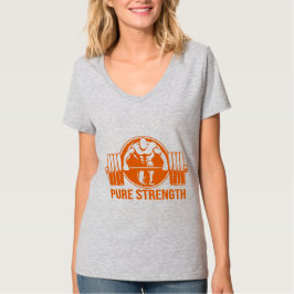 Pure Strength Powerlifting Logo – Gold Edition Gym Tシャツ