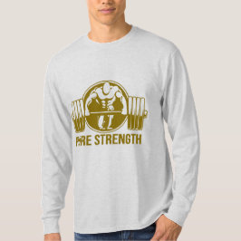 Pure Strength Powerlifting Logo – Gold Edition Gym Tシャツ