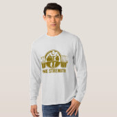 Pure Strength Powerlifting Logo – Gold Edition Gym Tシャツ (正面フル)