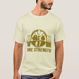 Pure Strength Powerlifting Logo – Gold Edition Gym Tシャツ