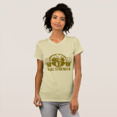 Pure Strength Powerlifting Logo – Gold Edition Gym Tシャツ (正面フル)