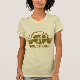 Pure Strength Powerlifting Logo – Gold Edition Gym Tシャツ