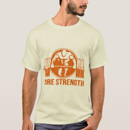 Pure Strength Powerlifting Logo – Gold Edition Gym Tシャツ