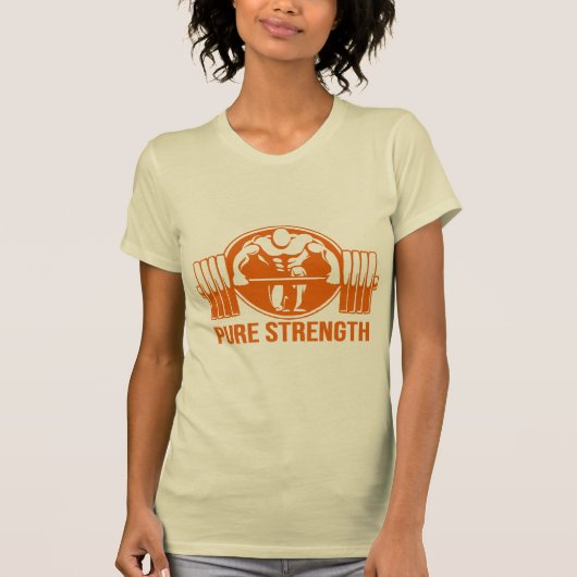 Pure Strength Powerlifting Logo – Gold Edition Gym Tシャツ (正面)
