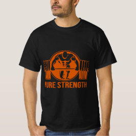 Pure Strength Powerlifting Logo – Gold Edition Gym Tシャツ