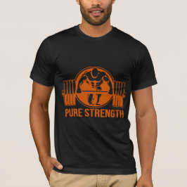 Pure Strength Powerlifting Logo – Gold Edition Gym Tシャツ