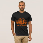 Pure Strength Powerlifting Logo – Gold Edition Gym Tシャツ (正面フル)