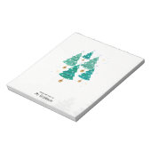 Pure Watercolor Christmas Trees 先生用メモ帳 ノートパッド (回転)