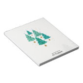 Pure Watercolor Christmas Trees Teacher Notepad ノートパッド (アングル)