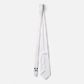 Pure White | Custom Monogram Wedding Groomsmen  ネクタイ (裏面)