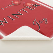 Pure Winter Joy w/ Cocoa and Christmas Ornaments シェルパブランケット (3/4)