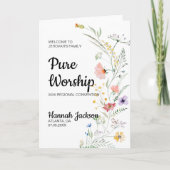 Pure Worship JW Baptism with Spring Flowers カード (正面)