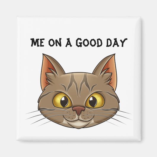 Purectricly Peace：猫顔 マグネット (正面)