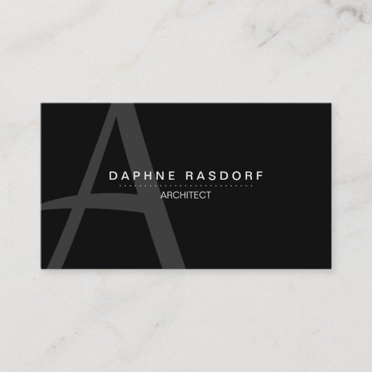 PurePro No8Bの白のモノグラム 名刺 (正面)