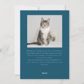 Purfecly Cat写真メリーティール（緑がかった色）クリスマス シーズンカード (裏面)