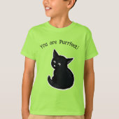 Purfect Black kitten T-Shirt Tシャツ (正面)