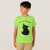 Purfect Black kitten T-Shirt Tシャツ (正面フル)